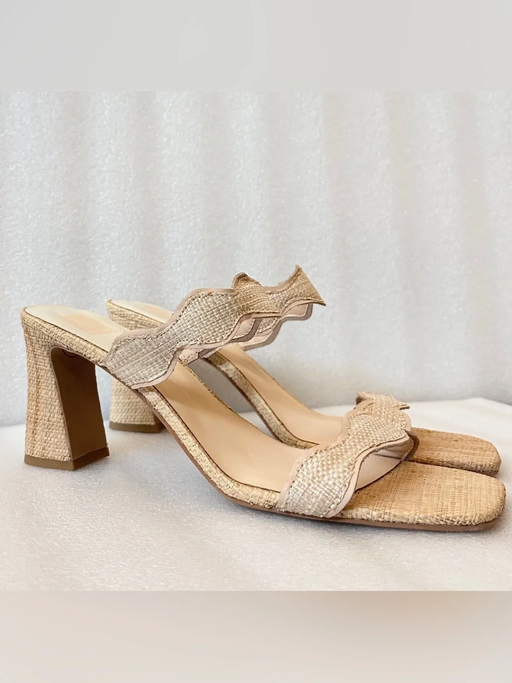 Dolce Vita Heeled Mule Sandals Light Natural size 13